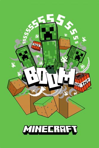 Minecraft Boom Creeper Super Soft pătură polară 100x150cm