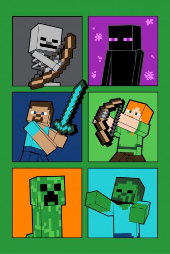 Minecraft Fight Badges super moale pătură polară 100x150cm