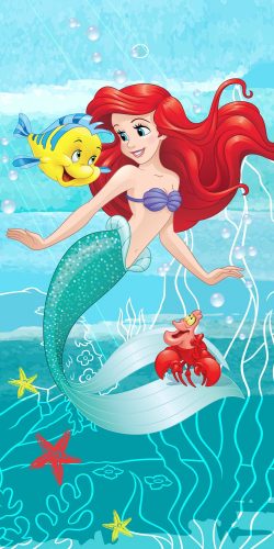 Prințesele Disney, Ariel Friends prosop de baie prosop de plajă 70x140cm