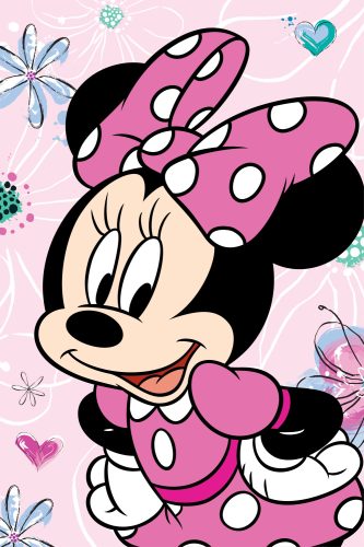 Disney Minnie Flowers mikroflanel pătură 100x150cm