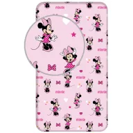 Disney Minnie  Pretty in Pink cearșaf cu elastic 90x200 cm