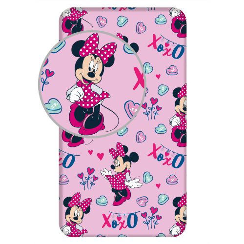 Disney Minnie Xoxo cearșaf cu elastic 90x200 cm