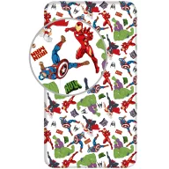 Avengers White cearșaf cu elastic 90x200 cm
