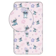 Disney Lilo și Stitch Pink cearșaf cu elastic 90x200 cm