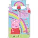 Purcelușa Peppa Rainbow Set de lenjerie pentru copii 100×135cm, 40×60 cm