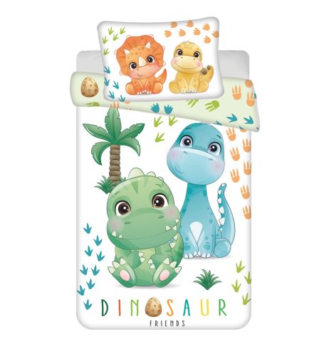 Dinozaur Friends lenjerie de pat pentru copii 100×135cm, 40×60 cm