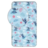 Disney Lilo și Stitch Blue cearșaf cu elastic 90x200 cm