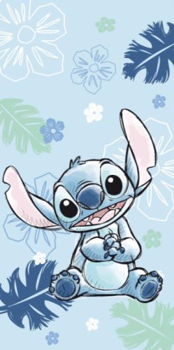 Disney Lilo și Stitch Ohana Blue Prosop de baie roz, Prosop de plajă 70x140cm