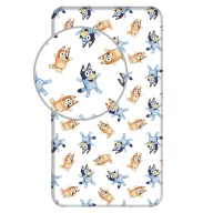 Bluey Bingo cearceaf cu elastic 90x200 cm