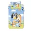 Bluey Happy Family set de lenjerie de pat pentru copii, 100×135cm, 40×60 cm