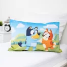 Bluey Happy Family set de lenjerie de pat pentru copii, 100×135cm, 40×60 cm
