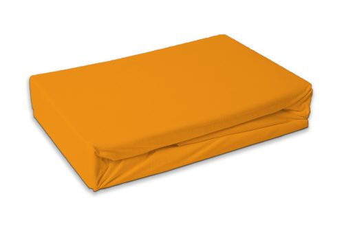 Portocaliu Orange terry cearșaf cu elastic 90x200 cm