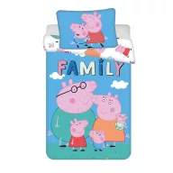   Purcelușa Peppa Set de lenjerie pentru copii Big Pig Family 100×135cm, 40×60 cm