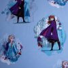 Disney Regatul de gheață Blue Leaves cearșaf cu elastic 90x200 cm