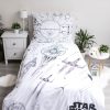 Star Wars Death Star lenjerie de pat care luminează în întuneric 140×200cm, 70x90cm