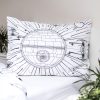 Star Wars Death Star lenjerie de pat care luminează în întuneric 140×200cm, 70x90cm