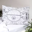 Star Wars Death Star Lenjerie de pat fosforescentă 140×200 cm, 70x90 cm