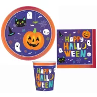   Halloween Friends set de petrecere cu 36 de piese și farfurii de 23 cm