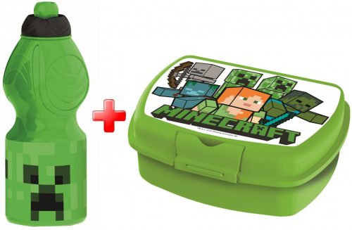 Minecraft sticlă apă și cutie sandviș set