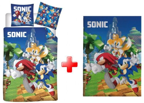 Sonic the hedgehog Speedy Dreams Lenjerie de pat pentru copii și pătură polară set