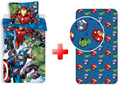 Avengers Guardians Lenjerie de pat și cearșaf cu elastic set