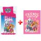 Patrula Cățelușilor Best Girls Ever set de lenjerie de pat pentru copii și pătură din fleece
