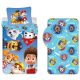 Patrula Cățelușilor Puppy Bliss set de lenjerie de pat cu cearșaf cu elastic