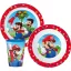Super Mario Mushroom Kingdom set de masă, set micro plastic, cu pahar 260 ml