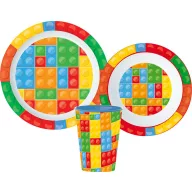   Bricks Bricks Set de veselă cu model Lego, set micro din plastic
