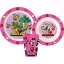 Minecraft Girls set de masă, set micro plastic, cu pahar de 260 ml