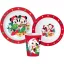 Disney Minnie and Mickey Set de cină de Crăciun, set micro plastic, cu cană 260 ml