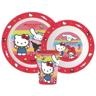   Hello Kitty And Friends set de masă, set micro plastic, cu pahar 260 ml