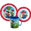 Super Mario Mushroom Kingdom set de masă, set din plastic micro cu cană 350 ml