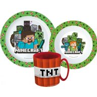   Minecraft Creeper set de veselă, set micro plastic cu cană 350 ml