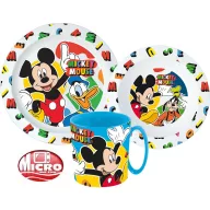   Disney Mickey Cool Summer set de veselă, set micro plastic cu cană 350 ml