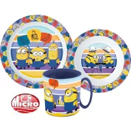   Minionii Striped set de vase, set de micro plastic cu cană de 350 ml