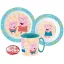 Purcelușa Peppa Kindness set de masă, set micro plastic cu cană 350 ml
