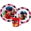 Miraculos: Buburuza și Motan Noir Heroes set de masă, set micro plastic cu cană 350 ml