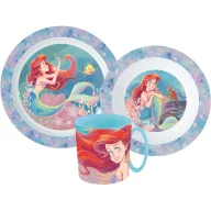   Prințesele Disney Ariel set de vase, set de microplastic cu cană 350 ml