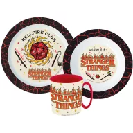   Stranger Things Upside Down set de masă, set micro plastic cu cană 350 ml