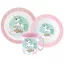 Unicorn Range set de masă, set micro din plastic cu cană de 350 ml