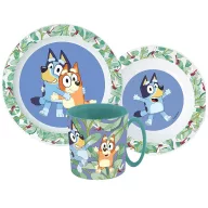   Bluey Tropical set de veselă, set de plastic micro cu cană 390 ml