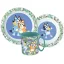 Bluey Tropical set de veselă, set de plastic micro cu cană 390 ml