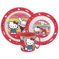   Hello Kitty And Friends set de masă, set micro plastic cu cană 390 ml