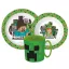 Minecraft Pixelcraft set de masă, set micro plastic cu cană de 390 ml