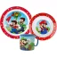 Super Mario Mushroom Kingdom set de masă, set de plastic micro cu cană 265 ml