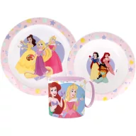   Prințesele Disney True set de masă, set de plastic micro cu cană 265 ml