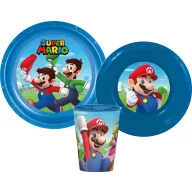 Super Mario Mushroom Kingdom set de veselă, set din plastic