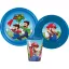 Super Mario Mushroom Kingdom set de veselă, set din plastic