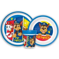   Patrula Cățelușilor Pup Power set de vase antialunecare, set micro plastic